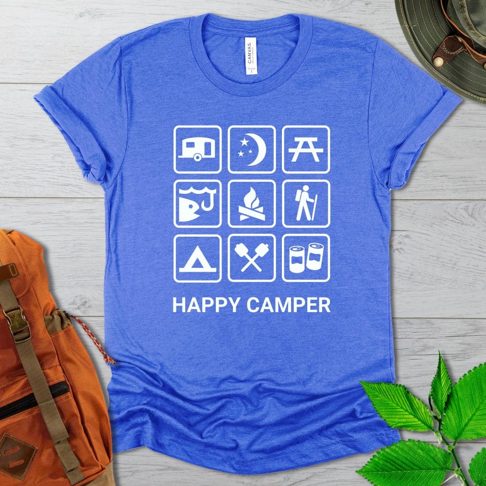 Happy Camper Campground Signs Tshirt