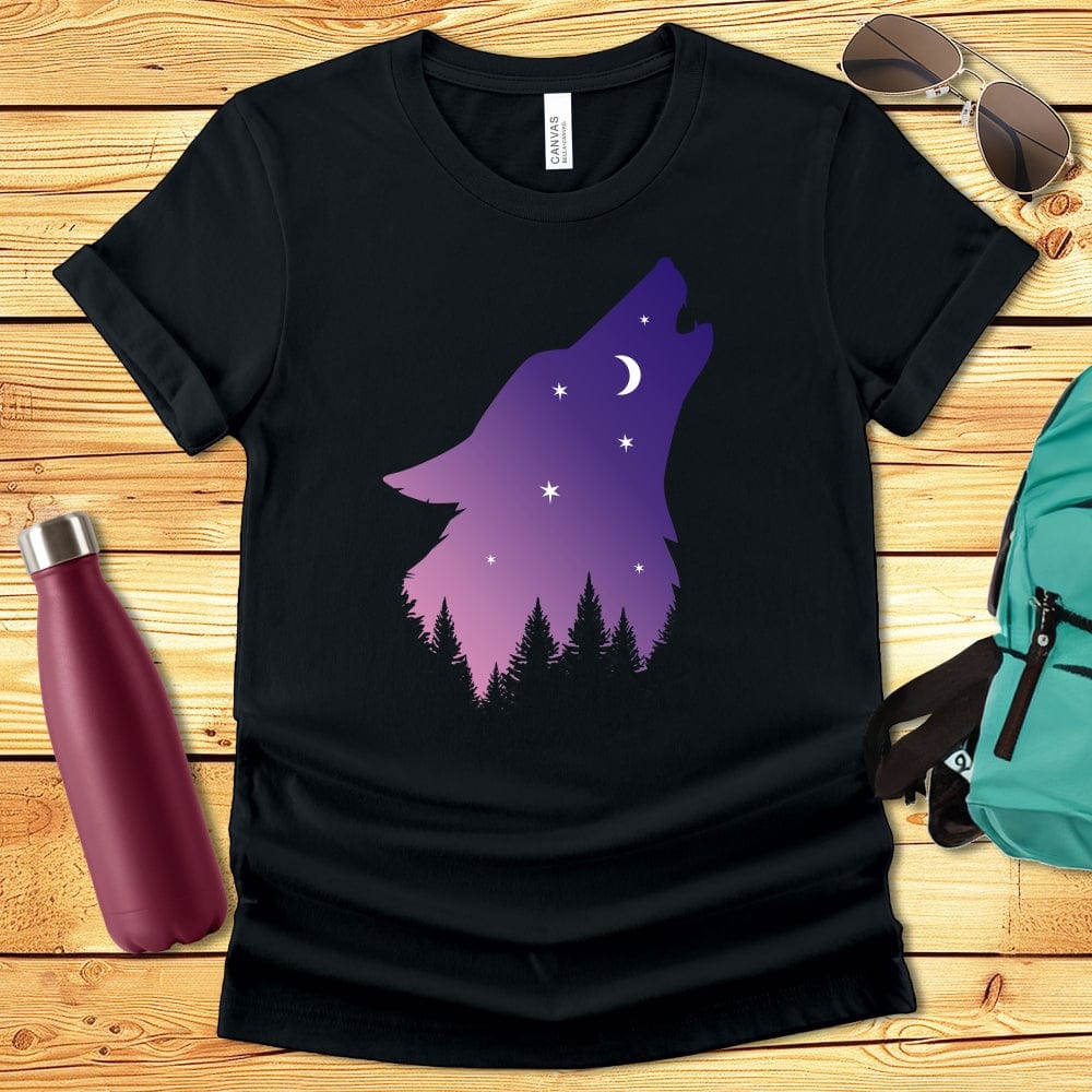 Mystical Purple Wolf Tshirt