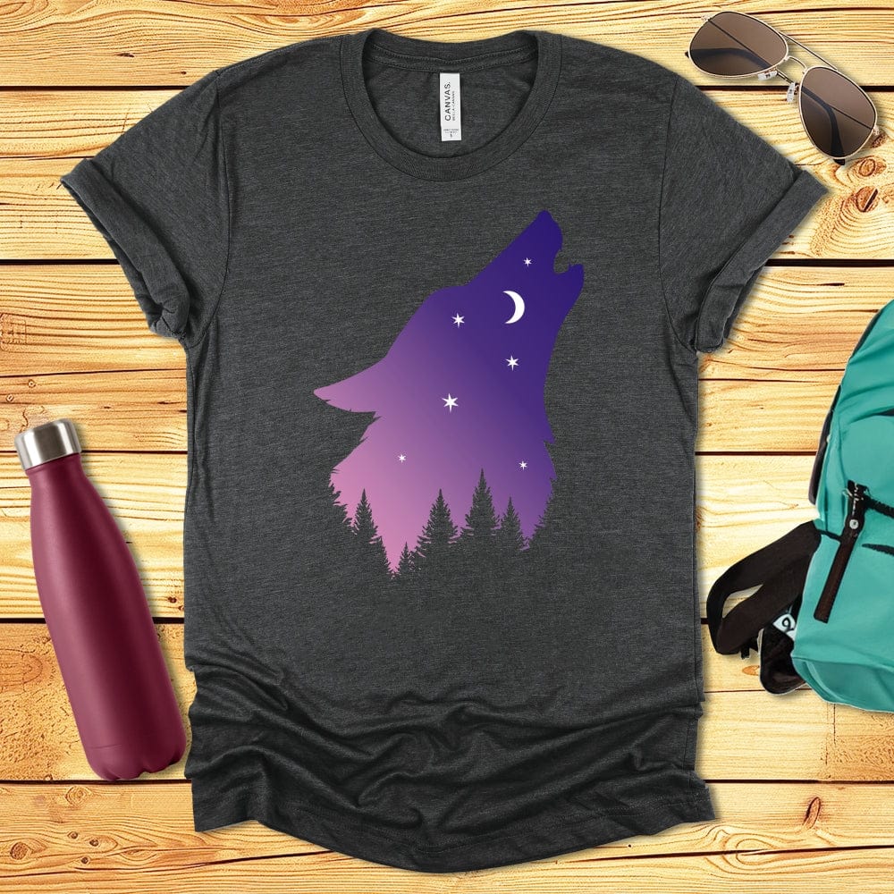 Mystical Purple Wolf Tshirt