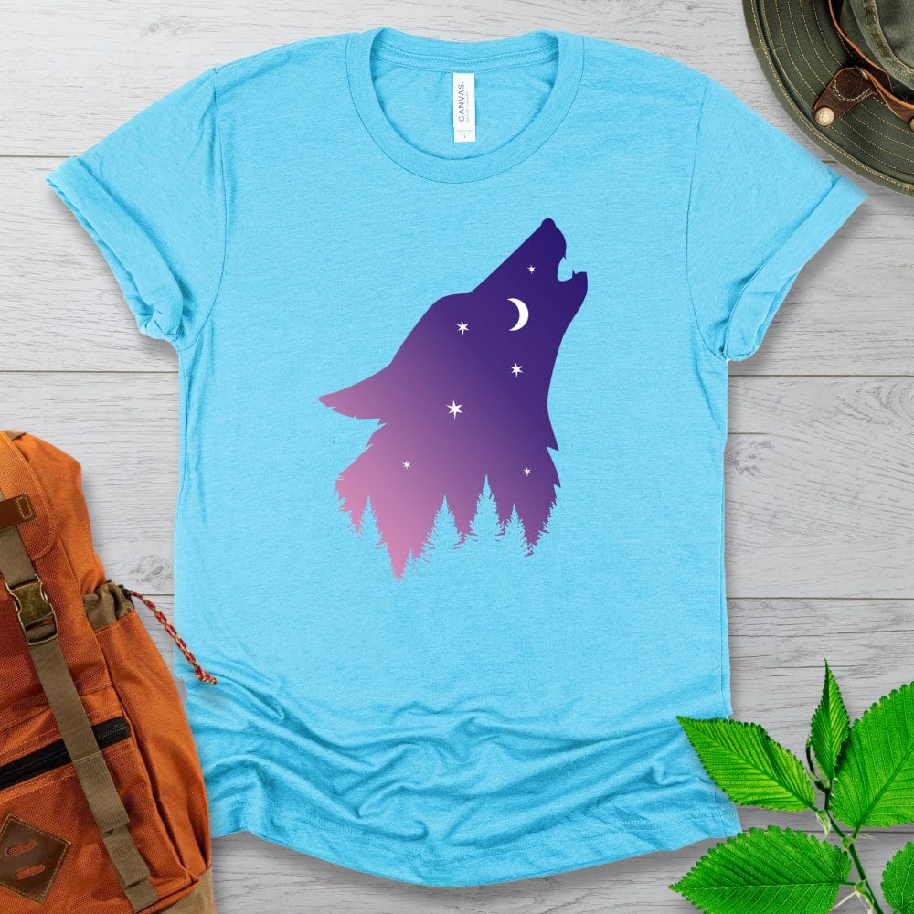 Mystical Purple Wolf Tshirt