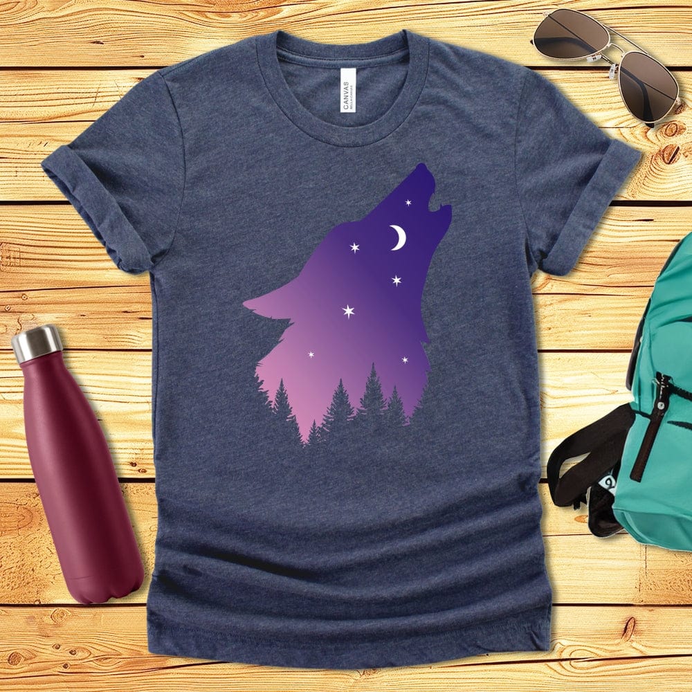 Mystical Purple Wolf Tshirt