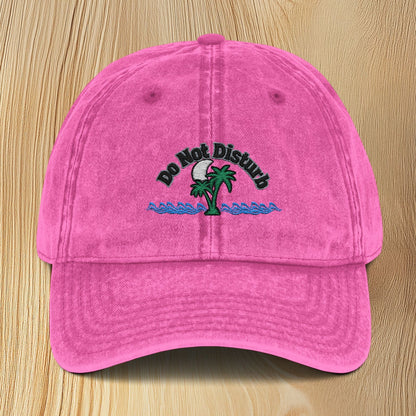 Vintage 'Do Not Disturb' Embroidered Baseball Cap