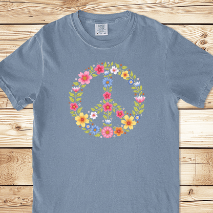 Peace In Flowers Relaxed Fit Tee - Ramblin Road