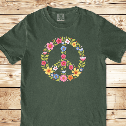Peace In Flowers Relaxed Fit Tee - Ramblin Road