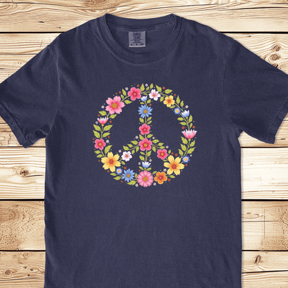 Peace In Flowers Relaxed Fit Tee - Ramblin Road