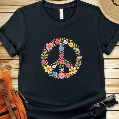 Flower Power Peace Sign Tshirt