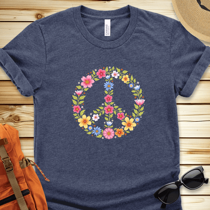 Flower Power Peace Sign Tshirt