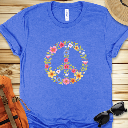 Flower Power Peace Sign Tshirt