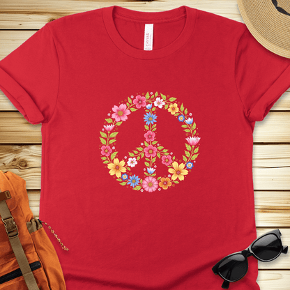 Flower Power Peace Sign Tshirt
