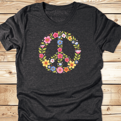Peace In Flowers T-shirt - Ramblin Road