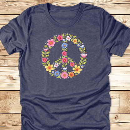 Peace In Flowers T-shirt - Ramblin Road