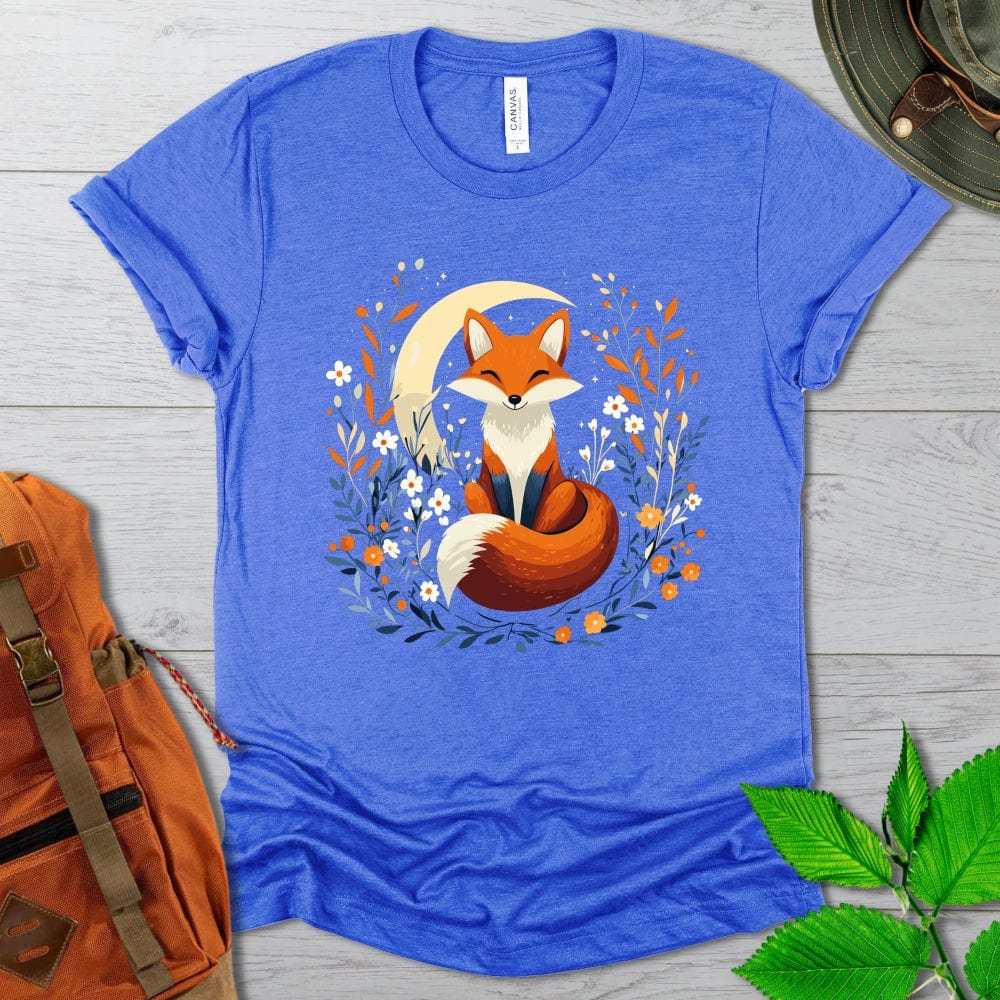 Fox With Crescent Moon Tshirt