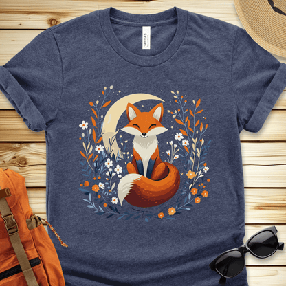 Fox With Crescent Moon Tshirt