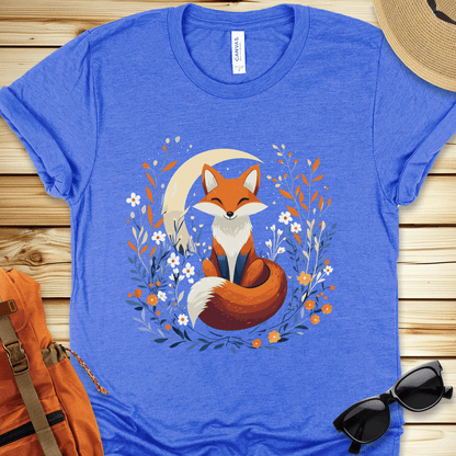 Fox With Crescent Moon Tshirt