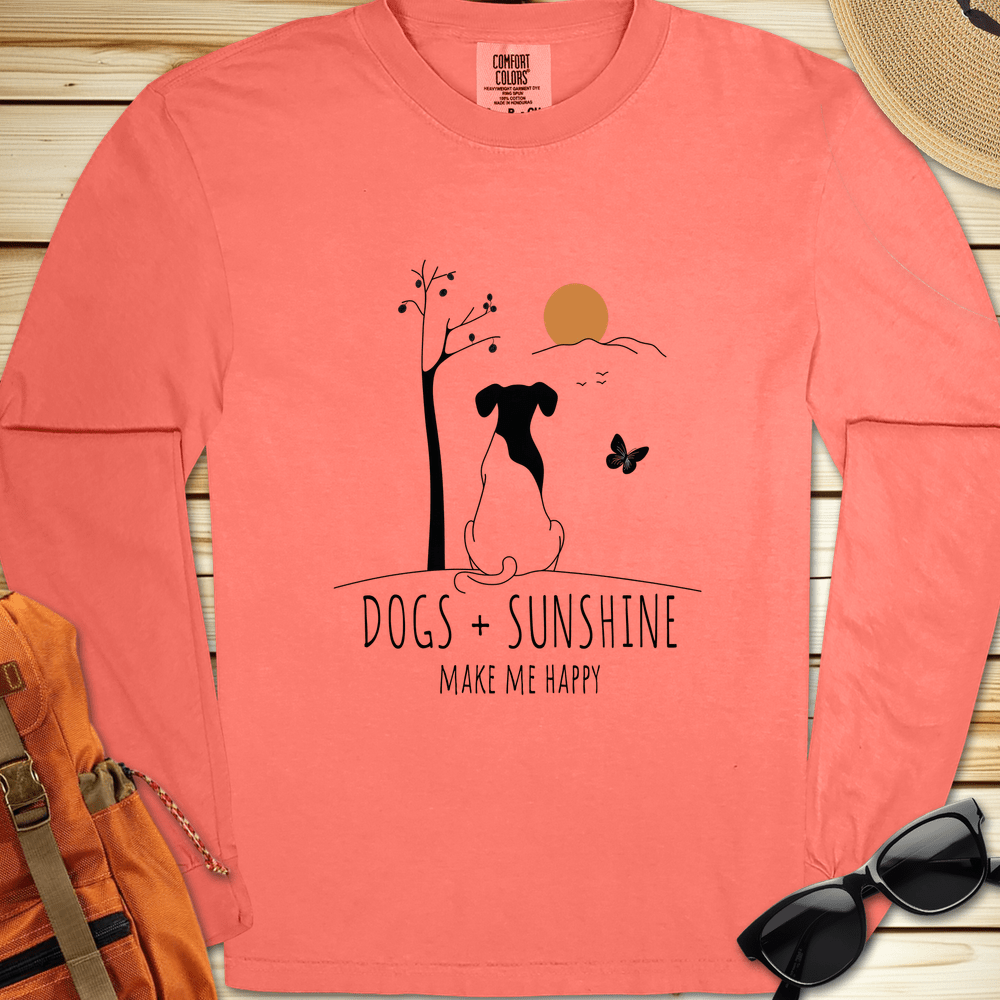Dogs And Sunshine Long Sleeve Tshirt