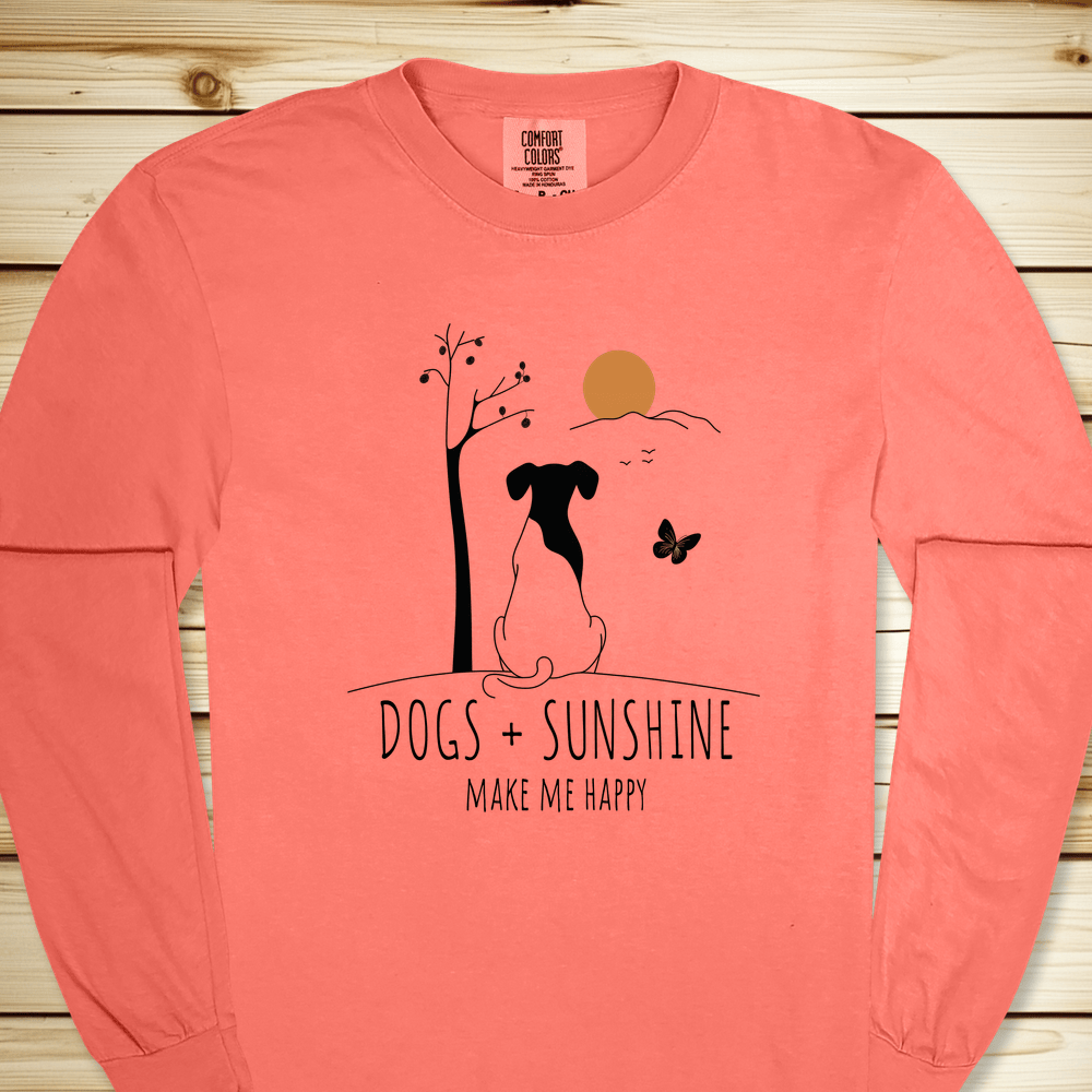 Dogs And Sunshine Long Sleeve Tshirt