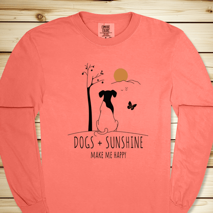 Dogs And Sunshine Long Sleeve Tshirt