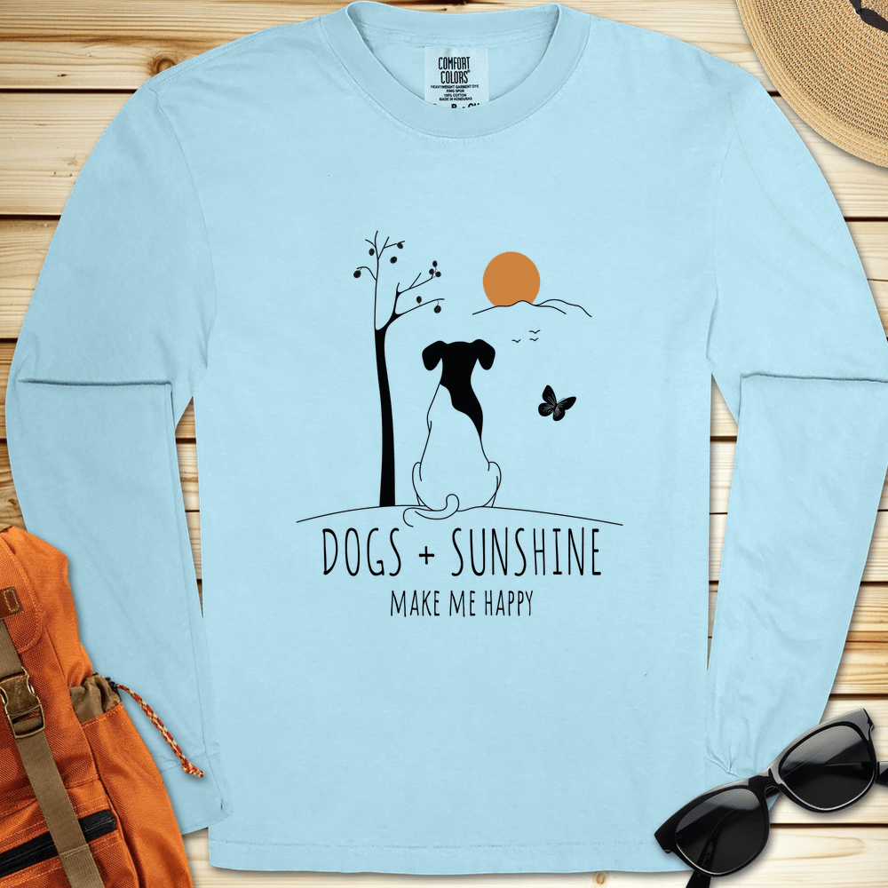 Dogs And Sunshine Long Sleeve Tshirt