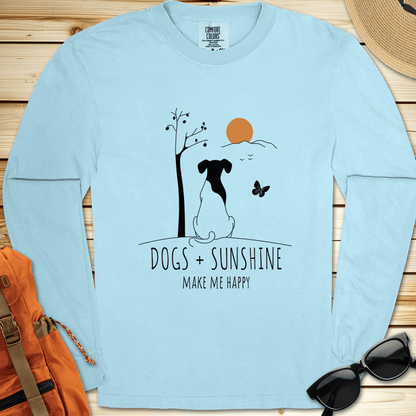 Dogs And Sunshine Long Sleeve Tshirt