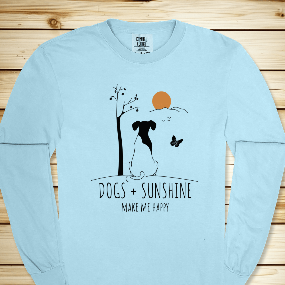 Dogs And Sunshine Long Sleeve Tshirt