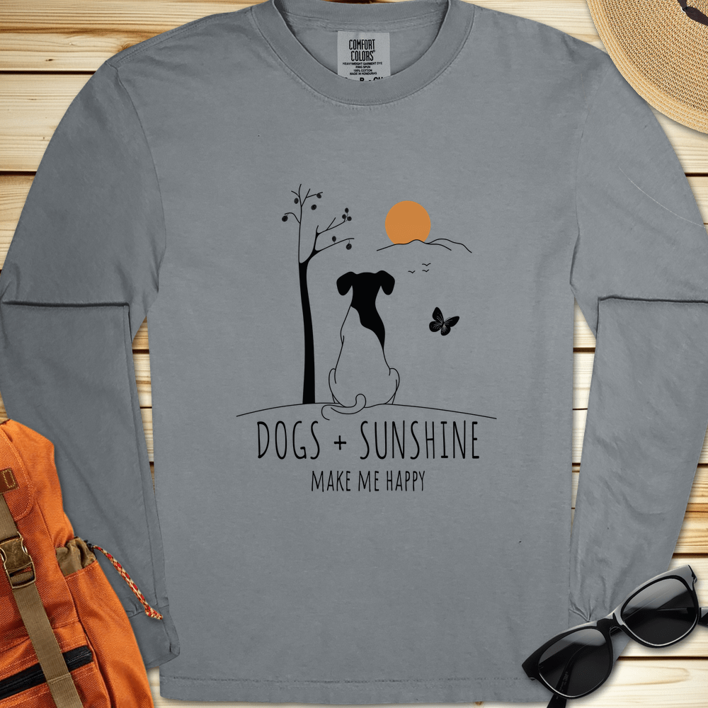 Dogs And Sunshine Long Sleeve Tshirt