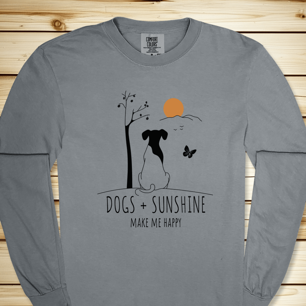 Dogs And Sunshine Long Sleeve Tshirt