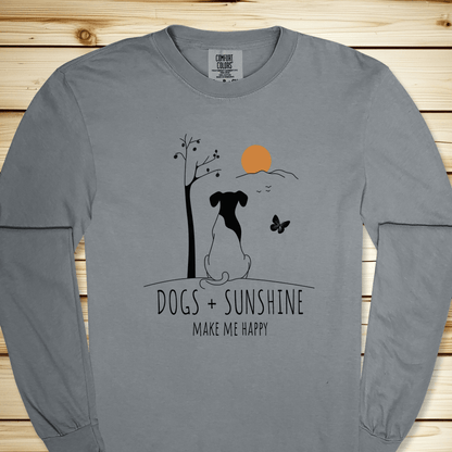 Dogs And Sunshine Long Sleeve Tshirt