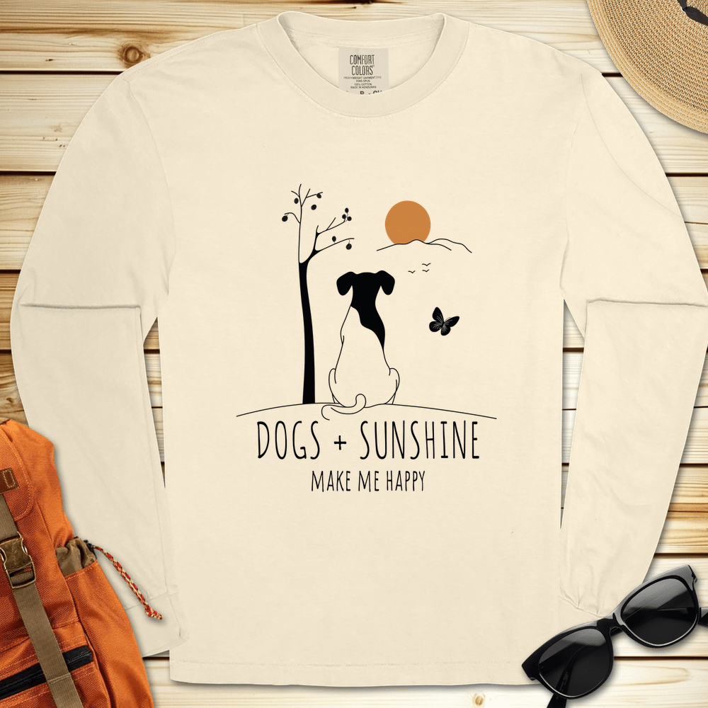 Dogs And Sunshine Long Sleeve Tshirt