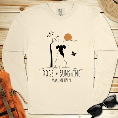 Dogs And Sunshine Long Sleeve Tshirt