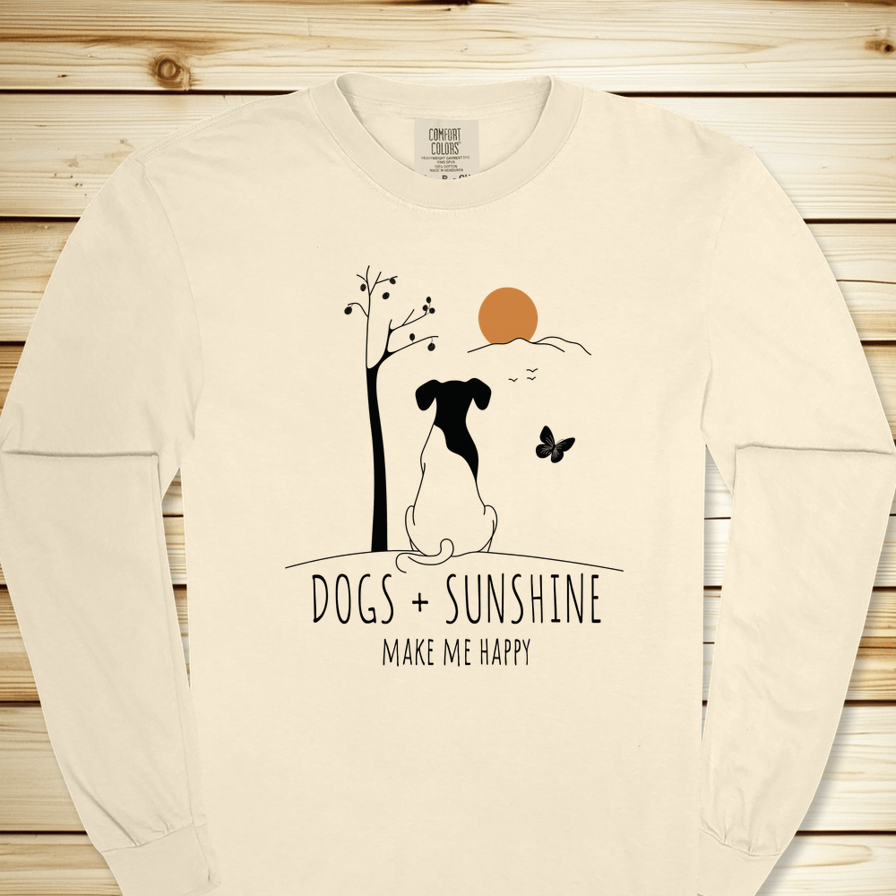 Dogs And Sunshine Long Sleeve Tshirt