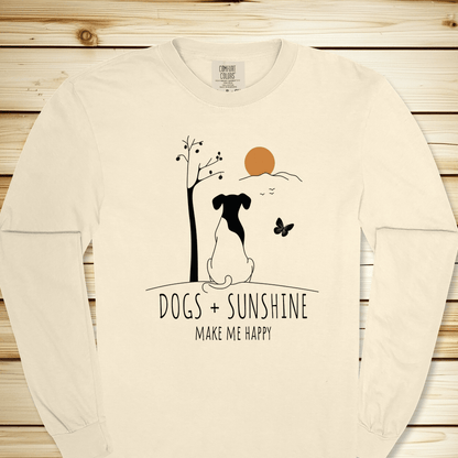 Dogs And Sunshine Long Sleeve Tshirt