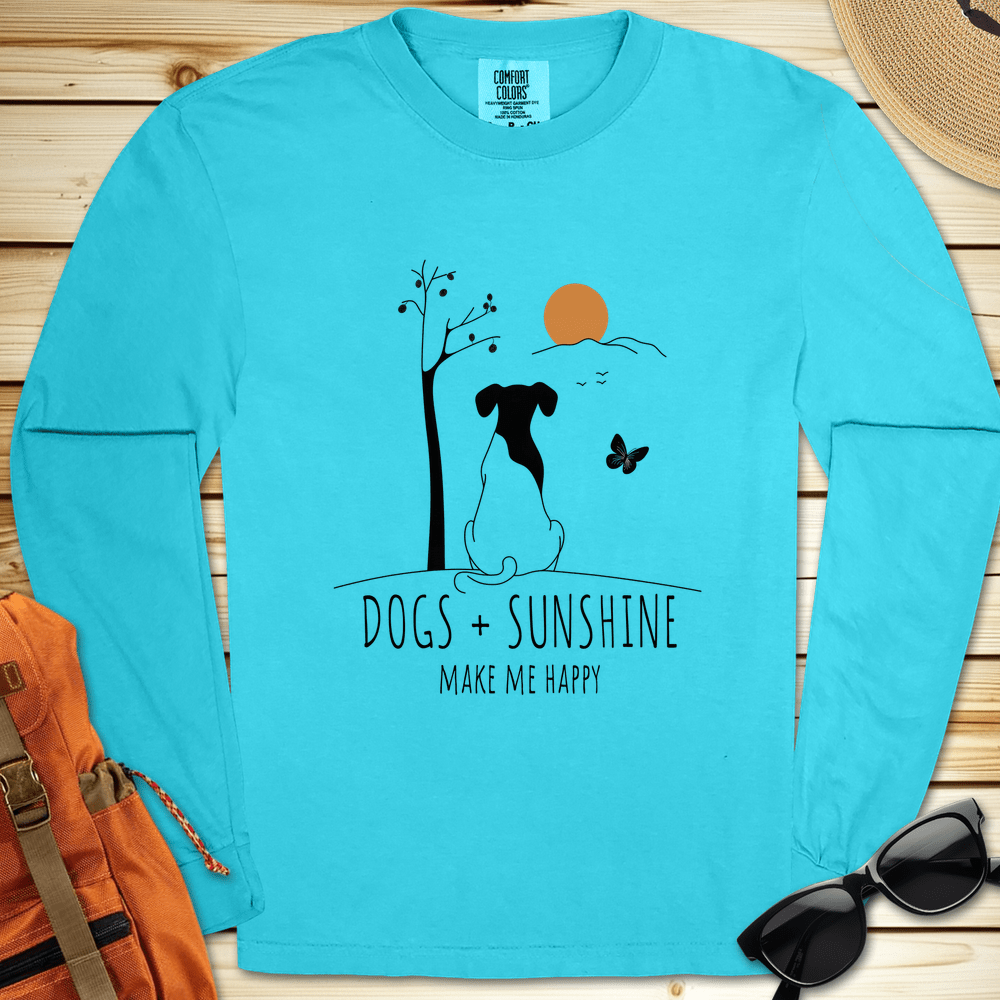 Dogs And Sunshine Long Sleeve Tshirt