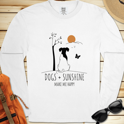 Dogs And Sunshine Long Sleeve Tshirt