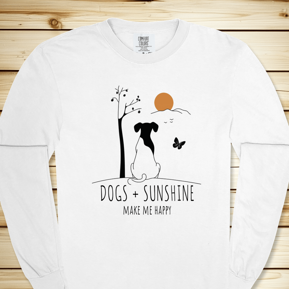 Dogs And Sunshine Long Sleeve Tshirt