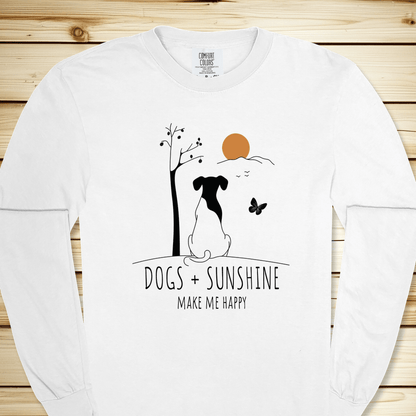 Dogs And Sunshine Long Sleeve Tshirt
