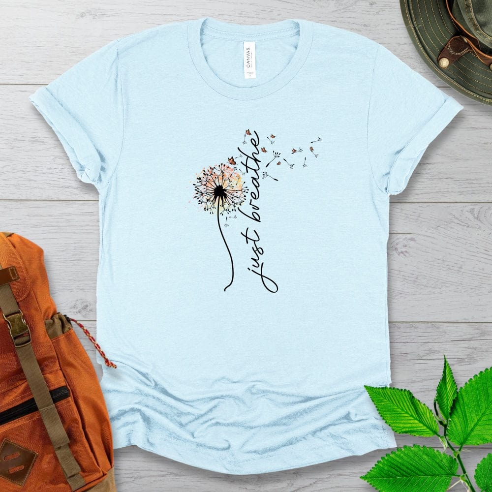 Just Breathe Colorful Dandelion Tshirt