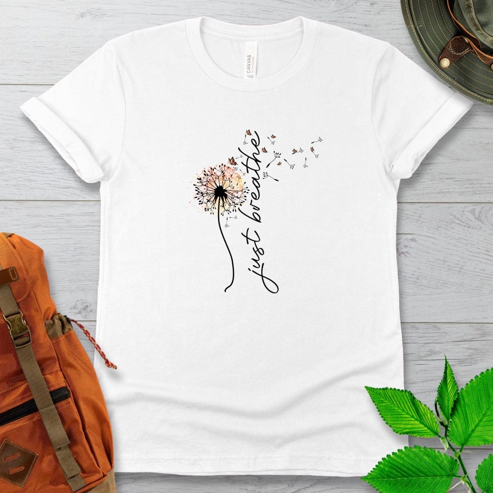 Just Breathe Colorful Dandelion Tshirt