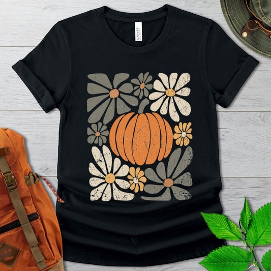 Distressed Wavy Pumpkin Tshirt