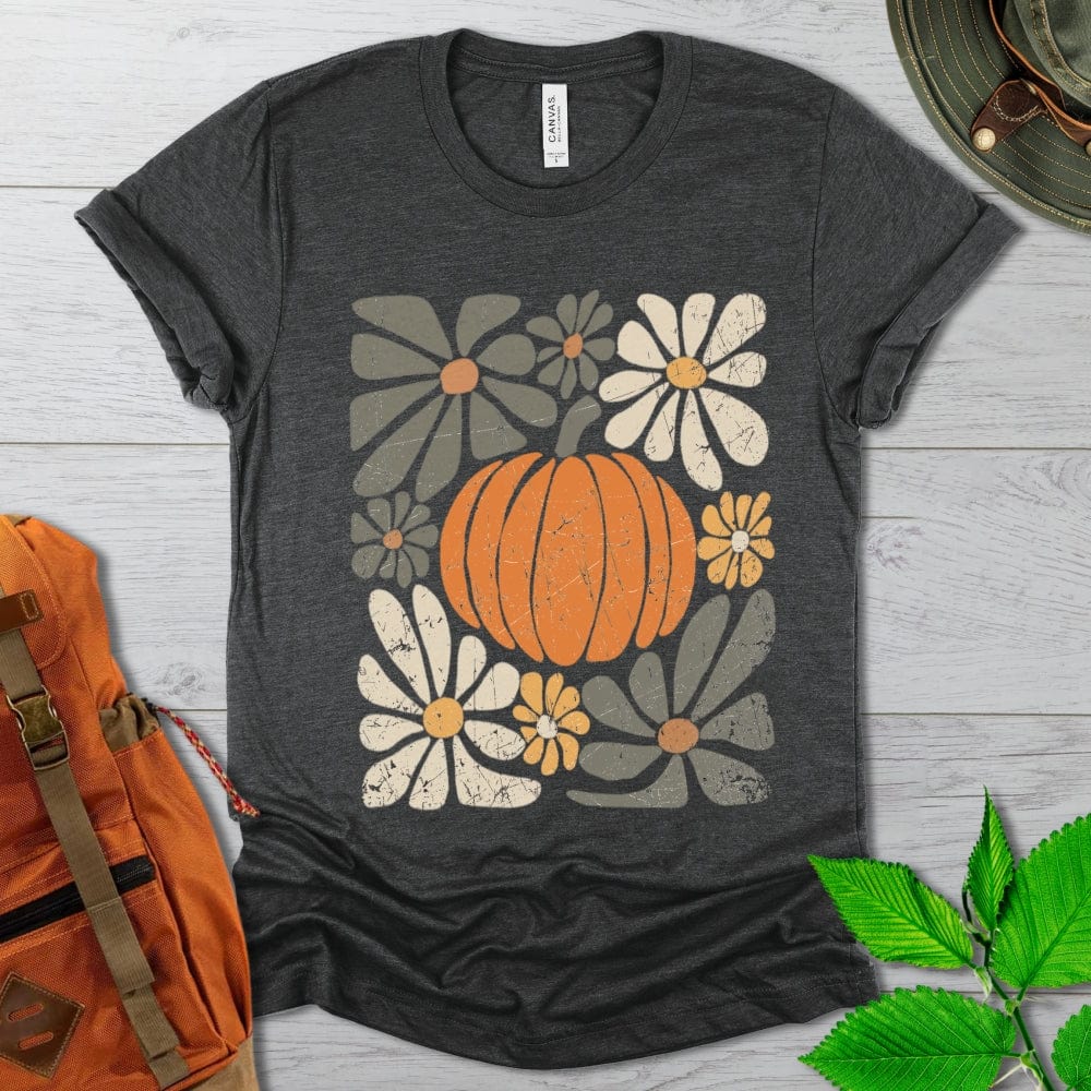 Distressed Wavy Pumpkin Tshirt