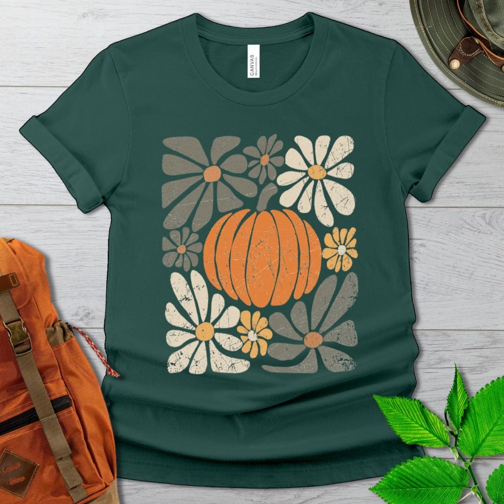 Distressed Wavy Pumpkin Tshirt