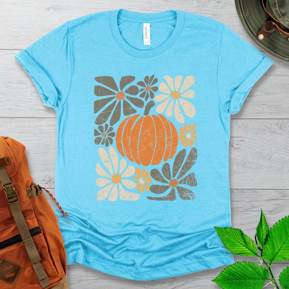 Distressed Wavy Pumpkin Tshirt