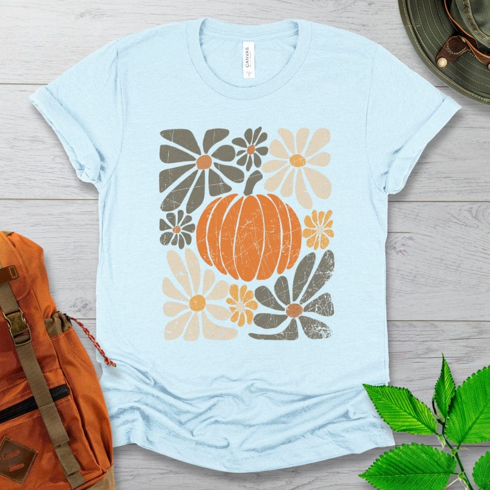 Distressed Wavy Pumpkin Tshirt