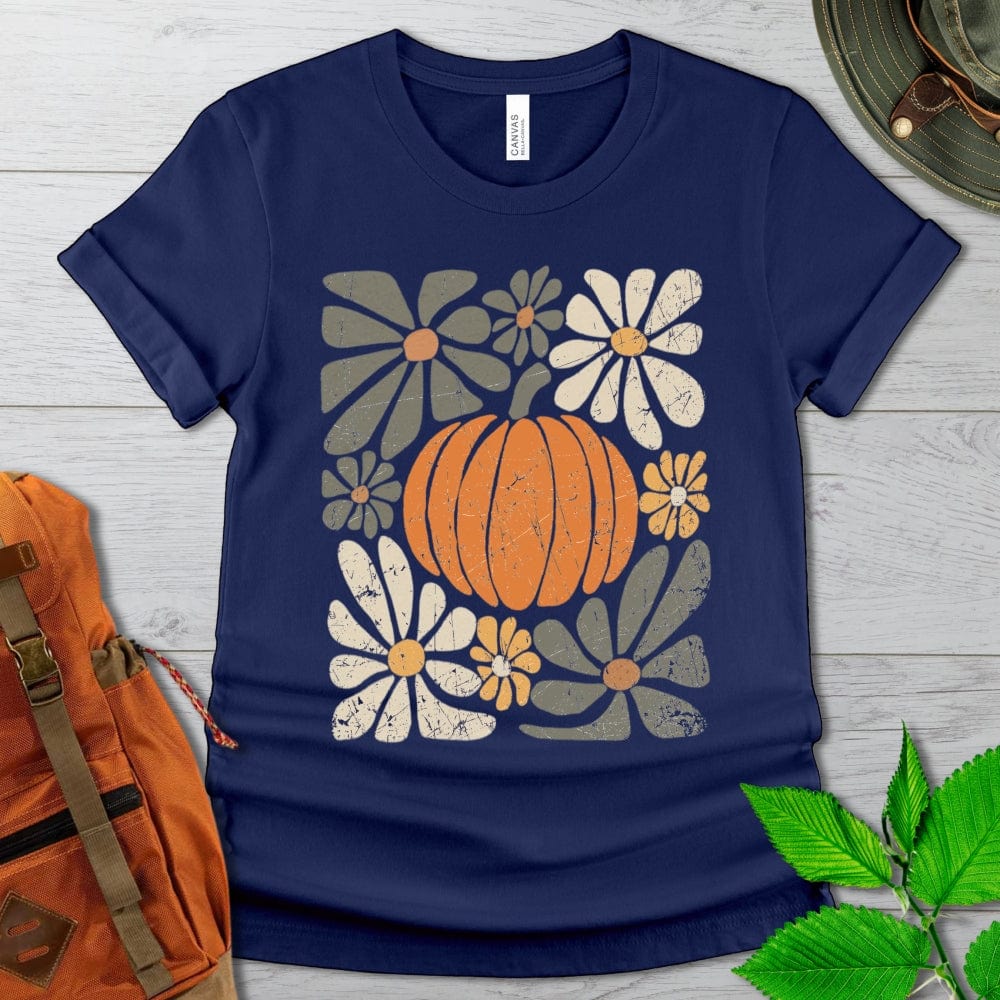 Distressed Wavy Pumpkin Tshirt