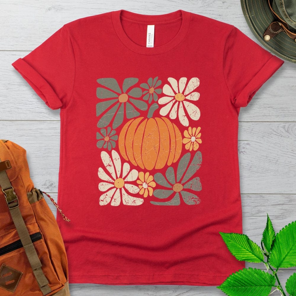 Distressed Wavy Pumpkin Tshirt