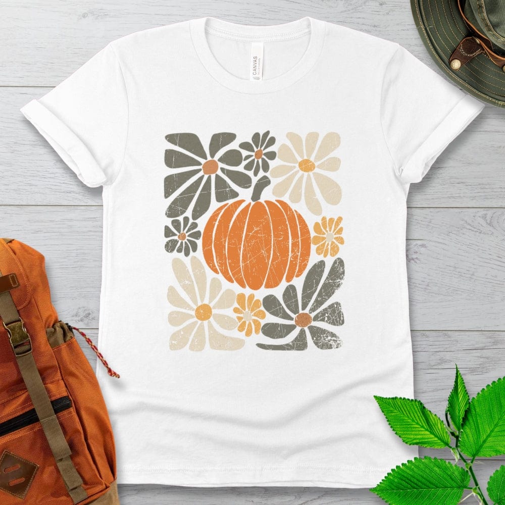 Distressed Wavy Pumpkin Tshirt