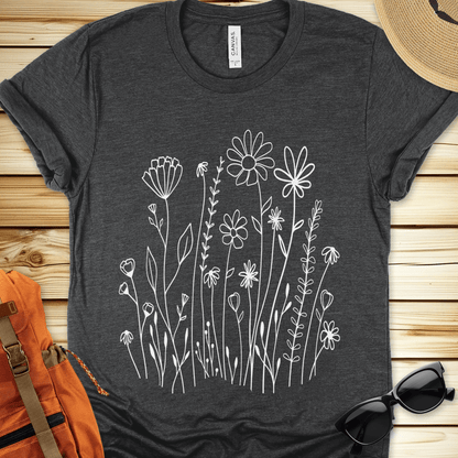 White Wildflowers Tshirt