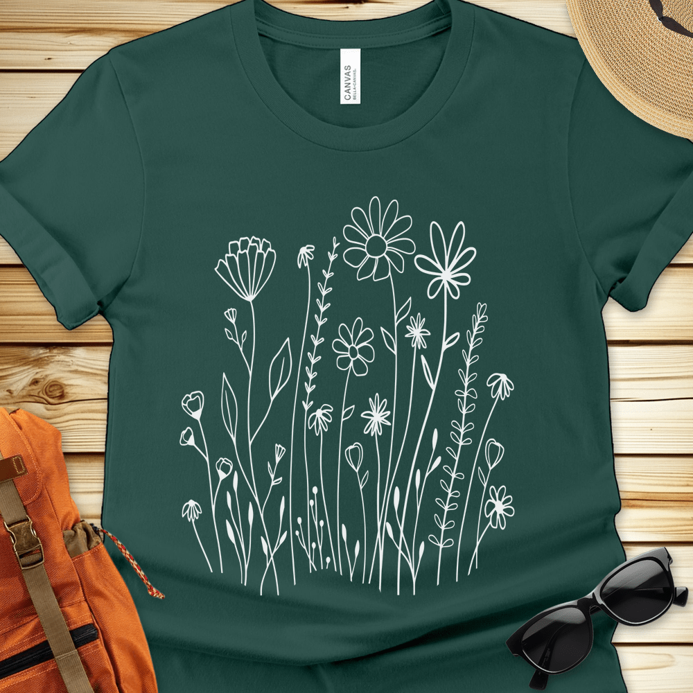 White Wildflowers Tshirt