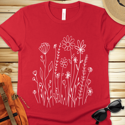 White Wildflowers Tshirt