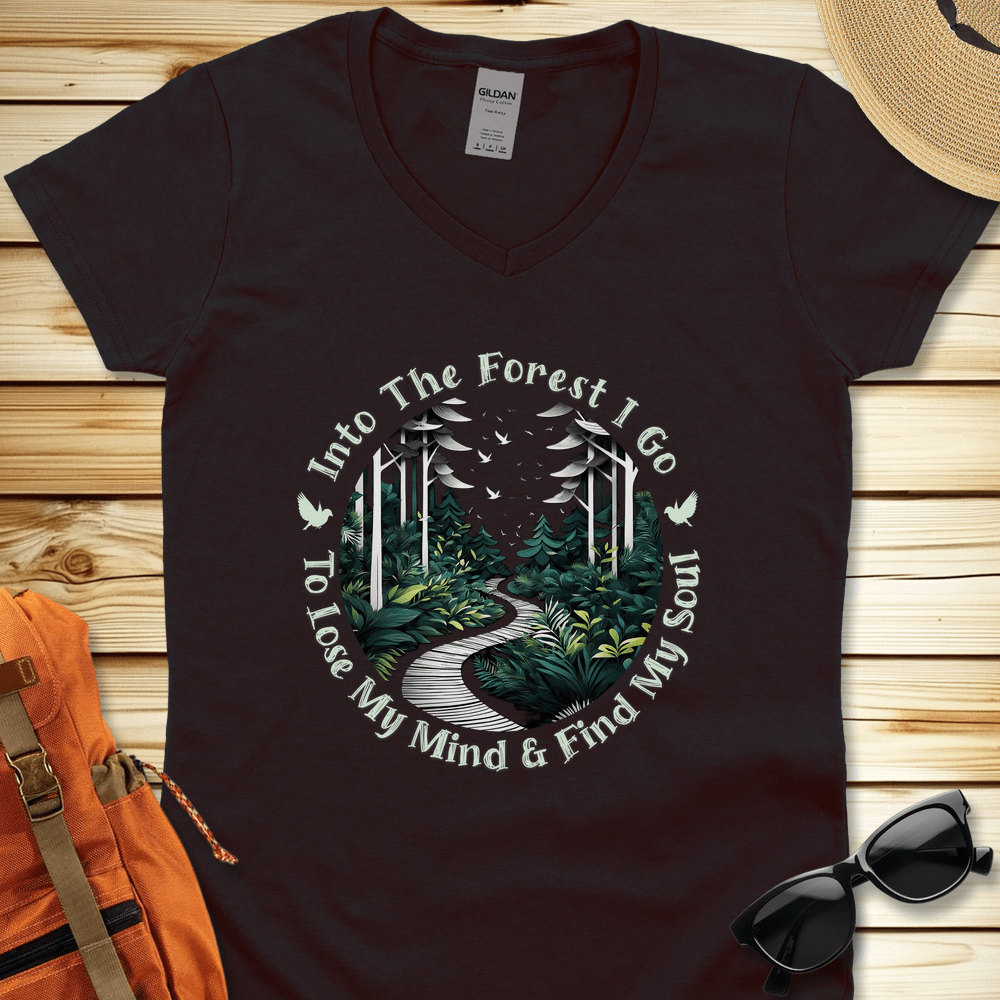 Into The Forest I Go V-Neck Tshirt