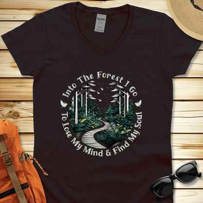 Into The Forest I Go V-Neck Tshirt